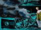 Dynamisme d‘une automobile (d‘après Russolo, Lichtenstein, la grotte de Lascaux, Warhol, la Venus de Milo, Le Bernin, Géricault) - pastel sur papier - 28,5 x 21 cm - 6 sur 10 - 2014