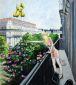 Un balcon, boulevard Haussmann (d‘après Caillebotte et Jeff Koons) - pastel sur papier - 21x24cm - 10 sur 10 - 2014