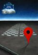 Google Street View, place Pablo Picasso - pastel sur papier et collage - 30x42cm - 2015