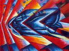 Dynamisme d‘une automobile (d‘après Russolo, Lichtenstein, la grotte de Lascaux, Warhol, la Venus de Milo, Le Bernin, Géricault) - pastel sur papier - 28,5 x 21 cm - 1 sur 10 - 2014